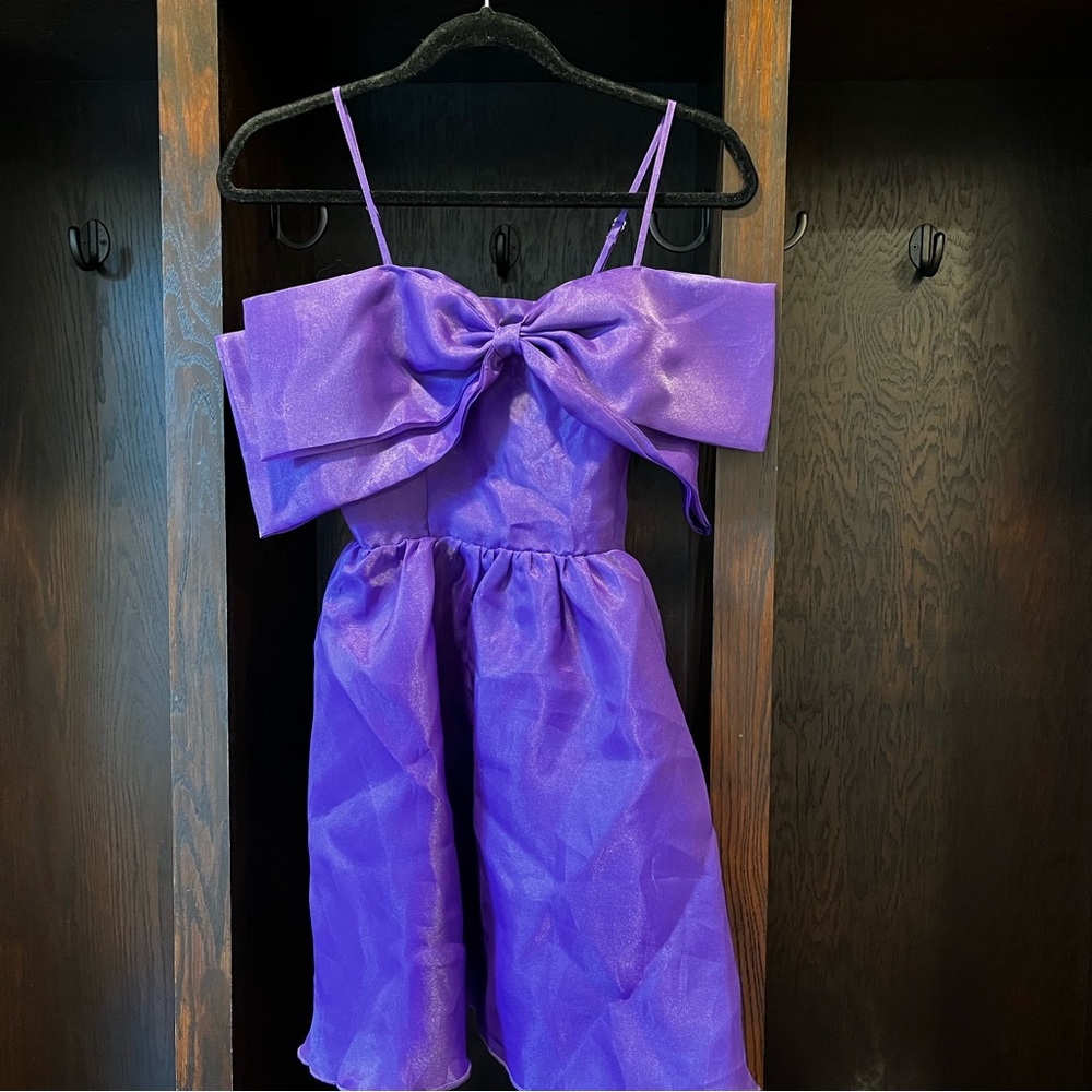 Forever 21 Purple Bow Mini Dress